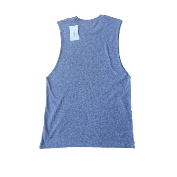 Super Muse Women’s Heather Gray Cotton Turndown For What Tank Size S - Picture 8 of 15